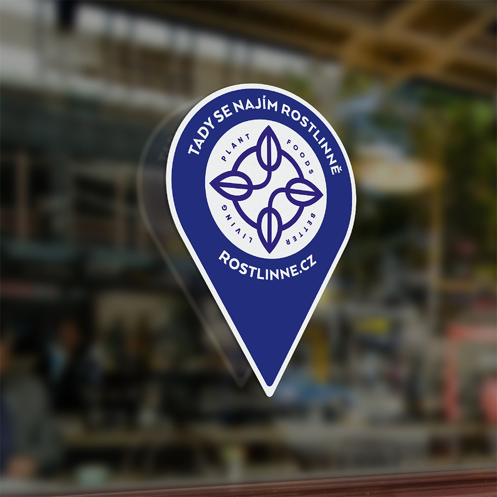 Samolepka pro projekt Rostlinně
